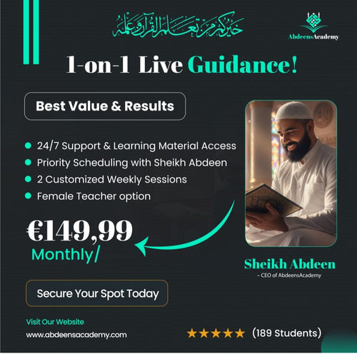 Word binnen 2 jaar een Hafidh met Sheikh Abdeen ✅ 1-op-1 live begeleiding + GRATIS Umrah-reis! 🕋